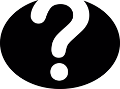 Question Mark Inside A Black Oval Stencil Svg Design File, Free Vectors File